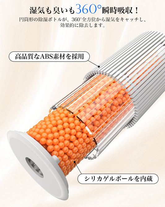 除湿ボトル単体 小型【無電源&繰り返し使える】ミニ 除湿器 コードレス